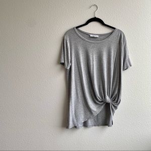 CJLA  "CJ's Favorite Tie T-Shirt", Grey - Carly Jean Los Angeles.
